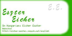 eszter eicher business card